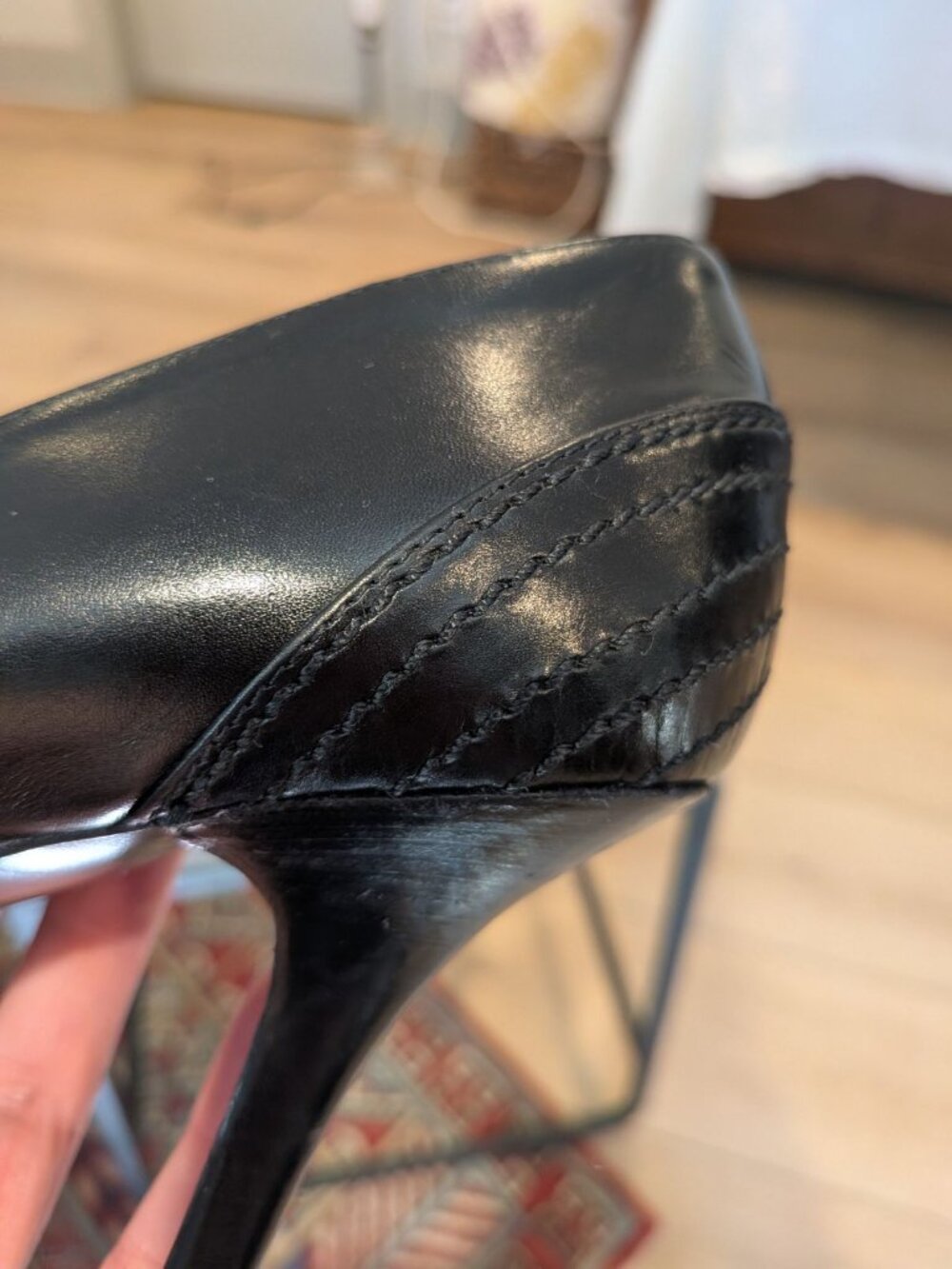 Vintage Dior Sum Sellier Pump9 black leather size 40 - Picture 8 of 16